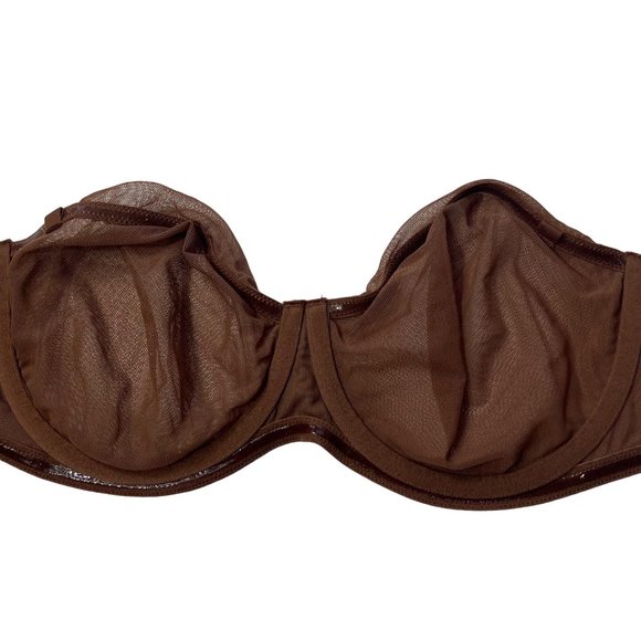 SKIMS Ultra Fine Mesh Strapless Bra Underwire Convertible 40B Jasper - Picture 4 of 8